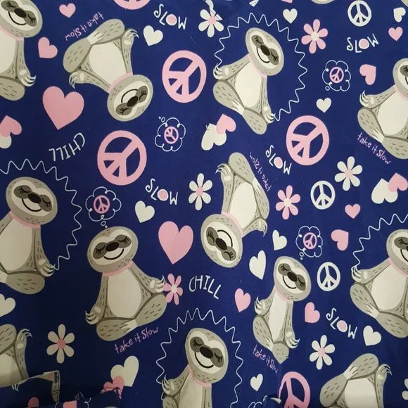 Sloth Scrub Top - Picture 2 of 2